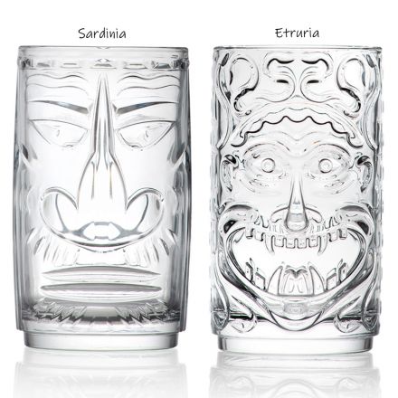 Set of 4 Tiki glasses Etruria or Sardinia